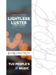 Lightless Luster TTBB choral sheet music cover Thumbnail